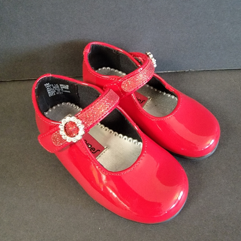 Rachel shoe red merry jane toddlers size 5 dress shoes